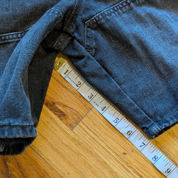 Black Denim Wrangler Draw String Shorts - Picture 5 of 6